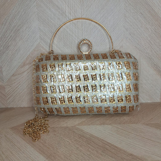 CMB Bolsas Fiesta Cadena Grenobil Dorada