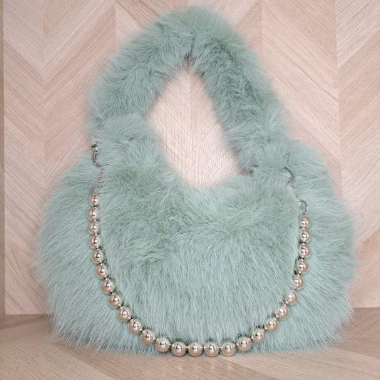 CMB Mariconera Peluche Perlas Grande