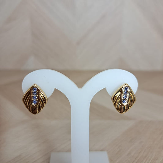 Joyeria Nice Aretes Dorados Lila Circulo