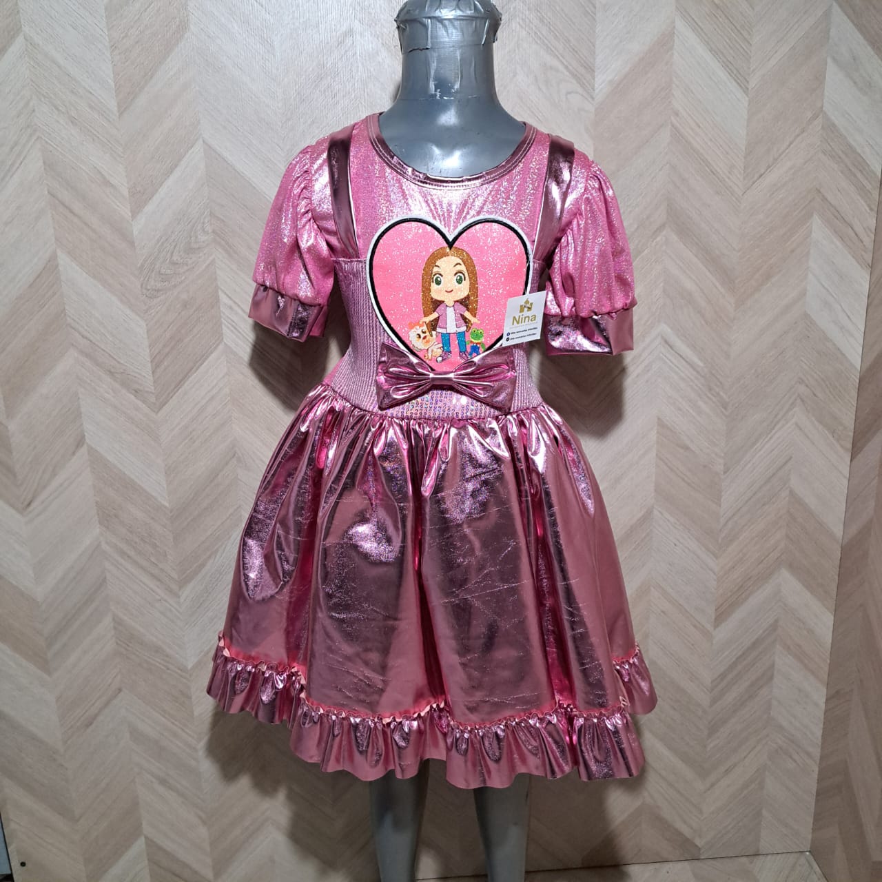Niña Vestuarios Infantiles Vestido Lara Campos Tornasol Rosa