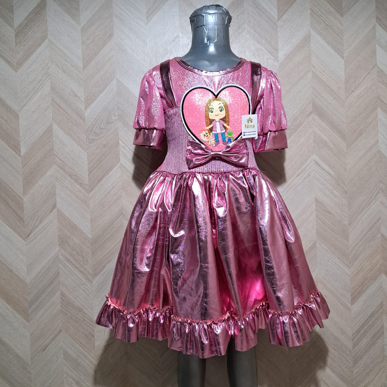 Niña Vestuarios Infantiles Vestido Lara Campos Tornasol Rosa