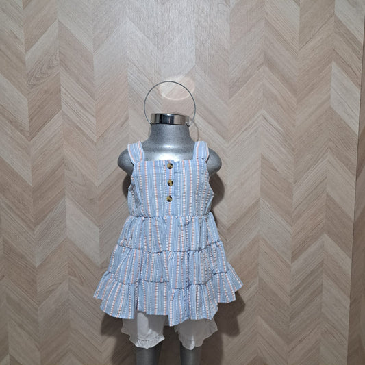 Panditastyle Traje Celeste Rayas 2Pzas