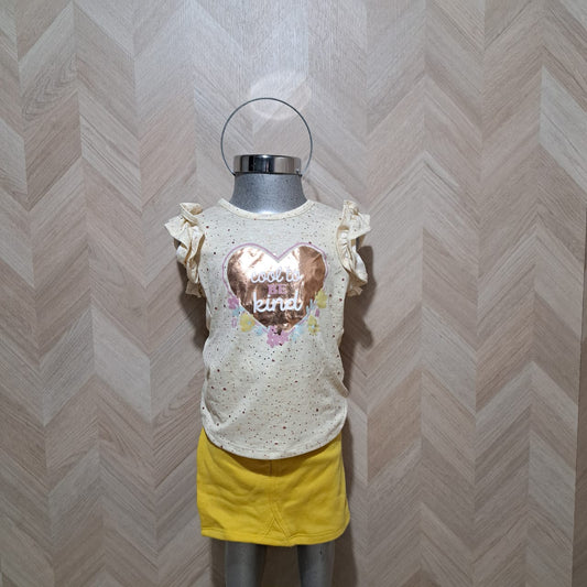 Panditastyle Traje Mostaza Short Blusa 2Pzas