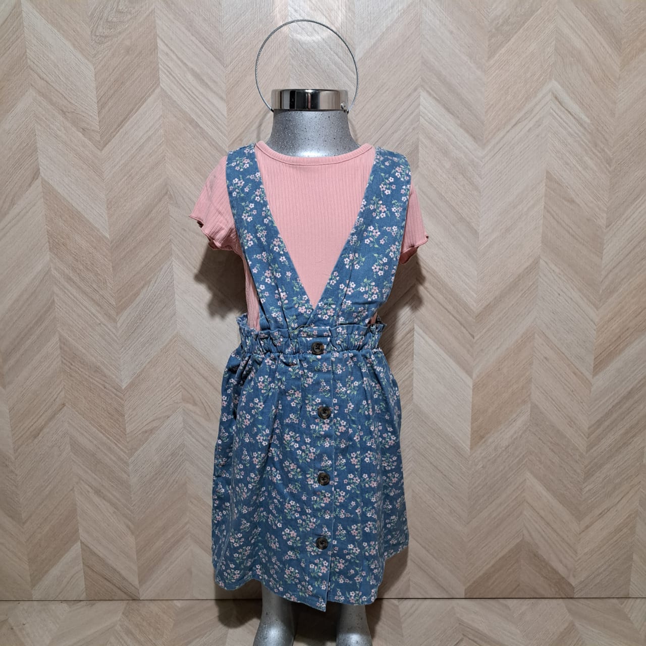 Panditastyle Vestido Flores Blusa Rosa 2Ppzas