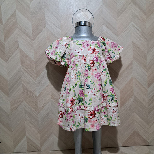 Panditastyle Vestido Rosas Bolso 2Pzas