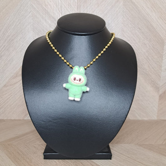 LaCasaDeLaPulsera Collar Labubu Verde