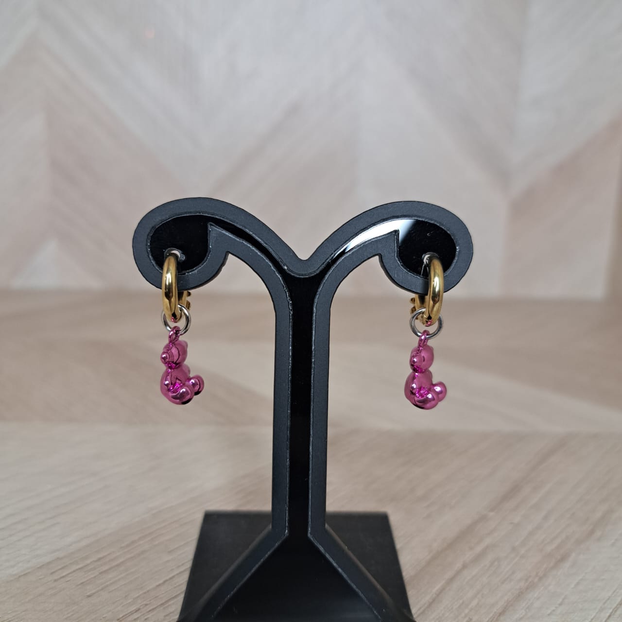 LaCasaDeLaPulsera Aretes Osos Rosas