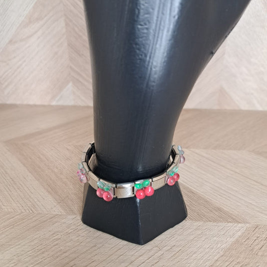LaCasaDeLaPulsera Pulsera Italiana Cerezas 2pzas