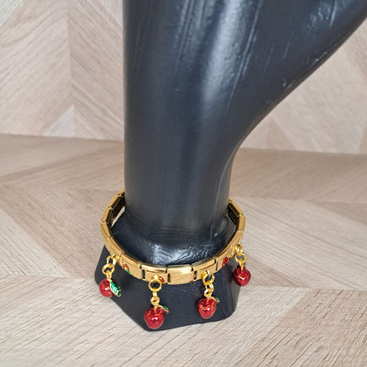 LaCasaDeLaPulsera Pulsera Italiana Manzanas Colgantes
