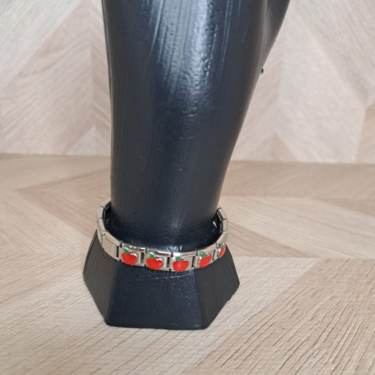 LaCasaDeLaPulsera Pulsera Italiana Plata Manzanas
