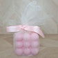 Velas Orquidea Bubble Blanca Rosa