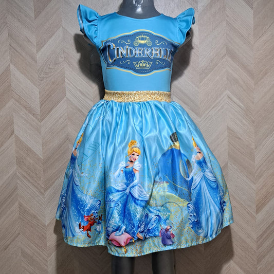Cenicienta Vestido Cinderella Celeste