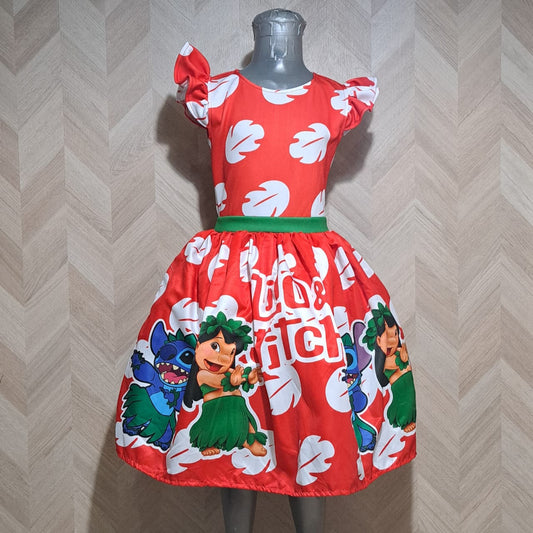 Cenicienta Vestido LStich Rojo