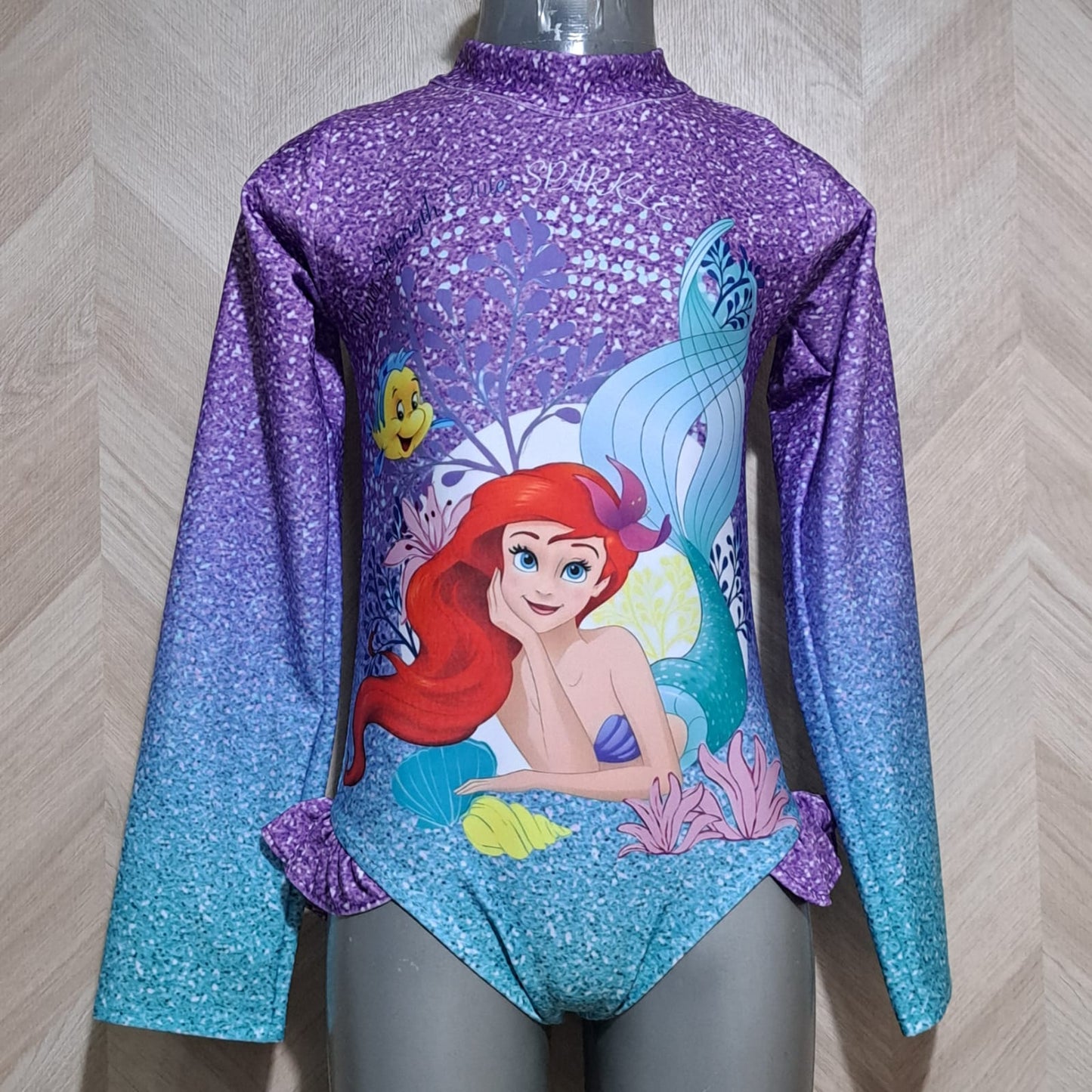 Cenicienta Traje Bano Sirenita Morado ML