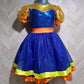 Niña Vestuarios Infantiles Vestidos BelyBeto Lentejuela Amarillo Azul