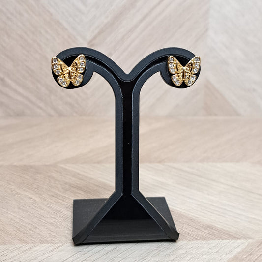 Joyeria Nice Aretes Dorado Mariposa