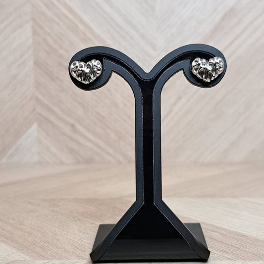 Joyeria Nice Aretes Plateado Corazon Paris