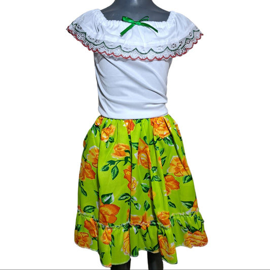Creativos Kids Conjunto Campesina Floreada 2Piezas Varios Colores