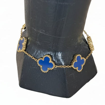 Joyeria Val Pulsera Trebol Azul