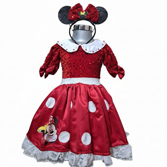 NVI Vestido Min Lentejuela Rojo