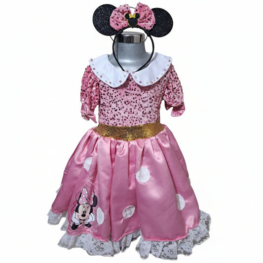 NVI Vestido Minie Lentejuela Rosa