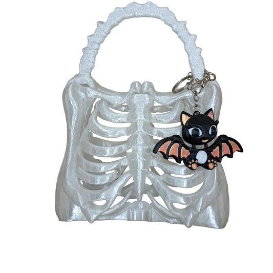 Mrs.FoxStudio Bolsa Esqueleto Blanca Chica