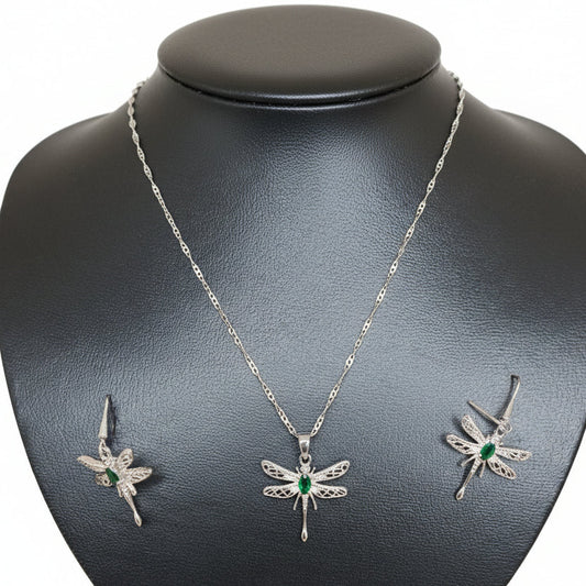 Gustitos Juego Collar Aretes Libelula