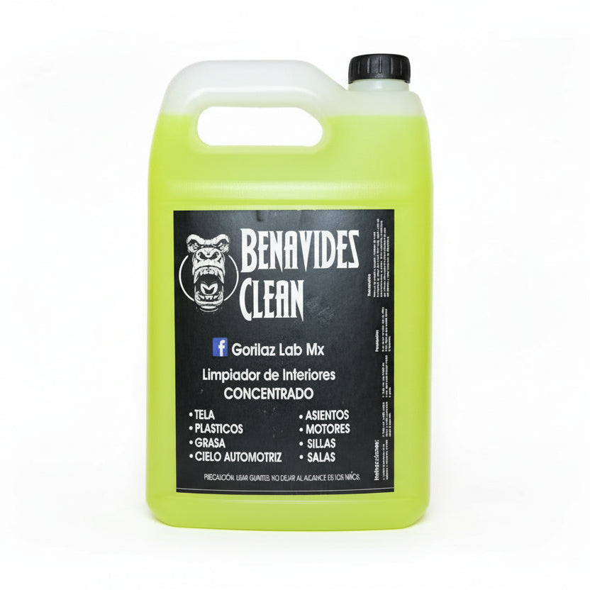 Benavides Clean Limpiador de Interiores Concentrado Galon