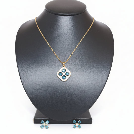 Joyeria Val Cadena Trebol Aqua