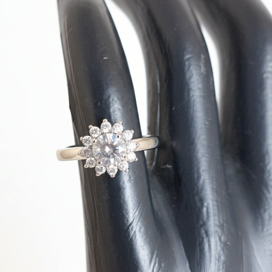 Joyeria Nice Anillo Piedras #7  Plateado