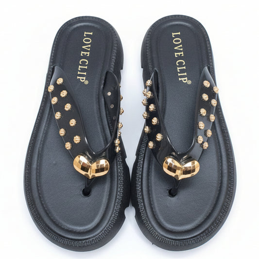SandaliasMary Sandalias Dama Brillos Dorado