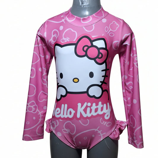 Cenicienta Traje Bano Manga Larga Hello Rosa