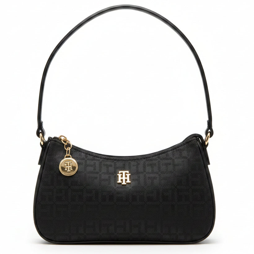 CBM TOMMY HILFIGER Bolsa Negra Colgante Dorado