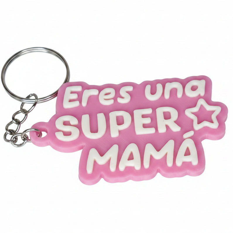 Mrs.FoxStudio Llavero Super Mama