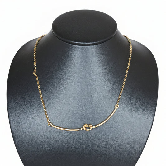 Joyeria Nice Collar Nudo Central Dorado