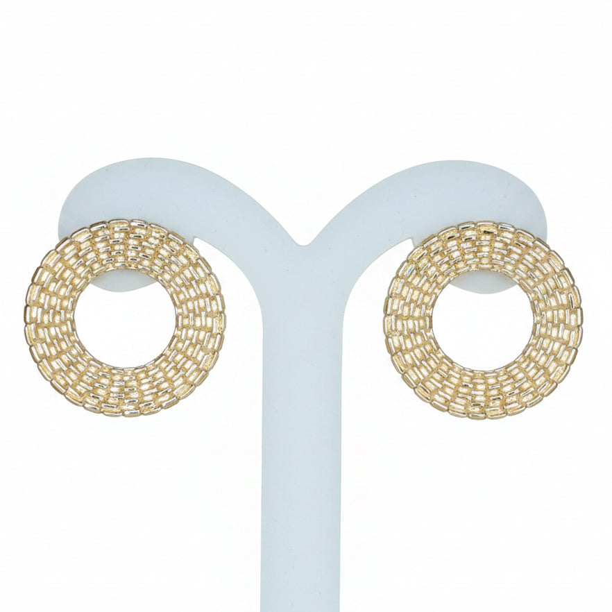 Joyeria Nice Par Aretes Dorados Circulo