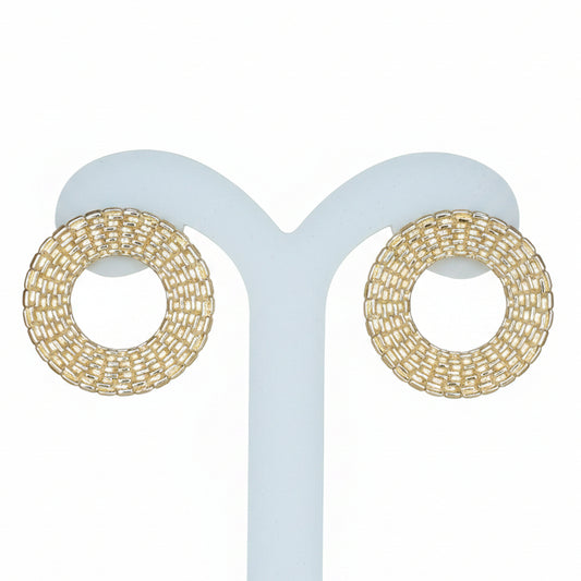 Joyeria Nice Par Aretes Dorados Circulo