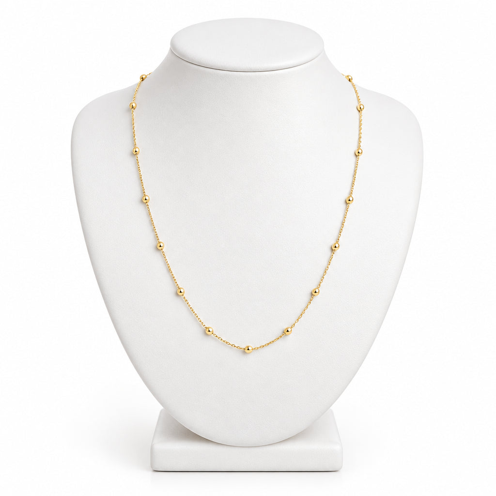 Joyeria Val Cadena Oro Laminado Bolitas