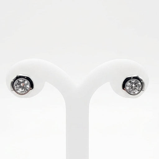 Joyeria Nice Aretes Poste Piedra Baño Rodio