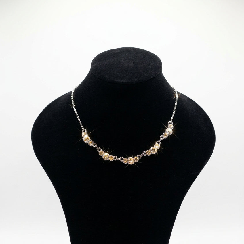 Joyeria Nice Collar Piedras Baño Platino