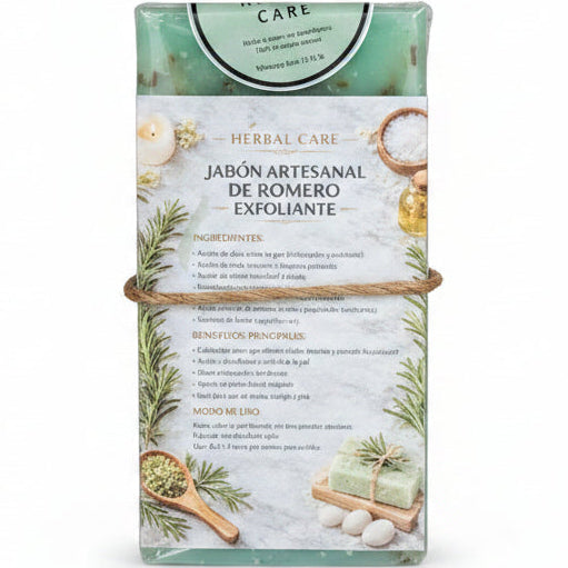 HerbalCare Jabon Romero Exfoliante Artesanal